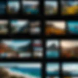 A vibrant display of historical footage clips from the Getty archive