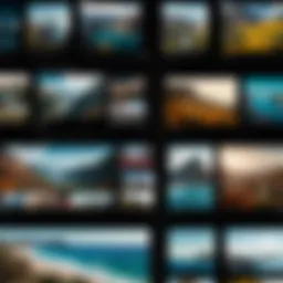 A vibrant display of historical footage clips from the Getty archive