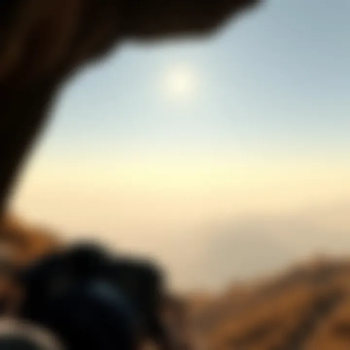 A captivating landscape shot showcasing the interplay of light and shadow