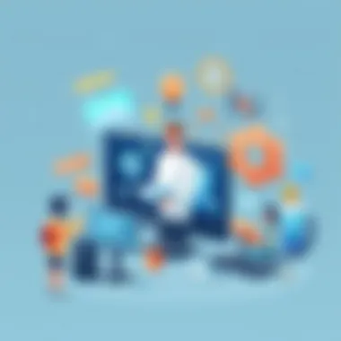 Innovations in Various Sectors Illustration depicting AI innovations across industries