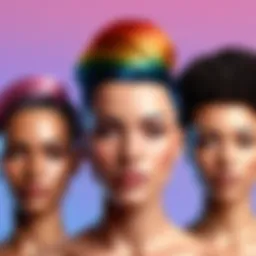 A diverse representation of gender identities symbolizing intersexuality.