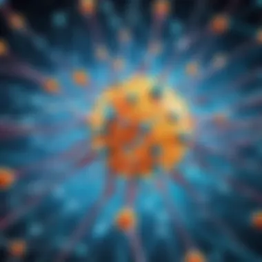 Network of Immune System Components Conceptual illustration representing immune system network