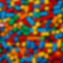 A vibrant array of LEGO bricks in various shapes and colors showcasing creativity.