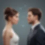 Digital Communication in Modern Relationships Abstract representation of digital communication in relationships