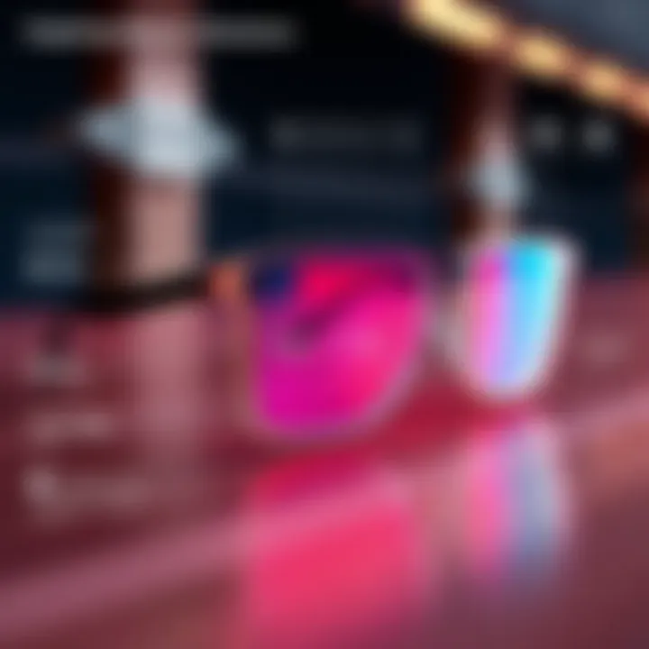 Technological Advancements in Miasto Glasses An infographic illustrating the technological advancements in Miasto glasses