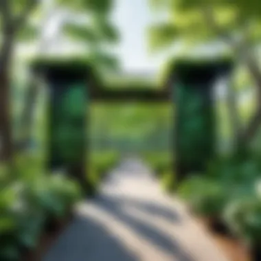 Art in Nature: A NYC Park A scenic park with lush greenery and art installations