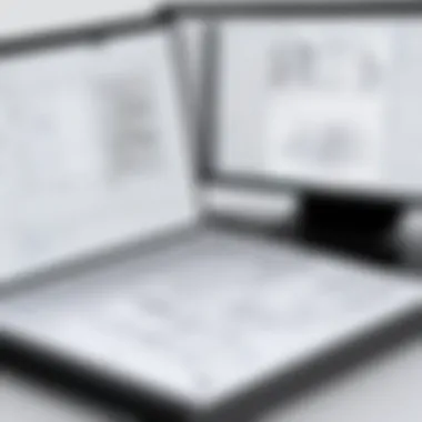 Interface of Open Source Architectural Software A screenshot of an open source architectural drawing software interface showcasing various design tools.