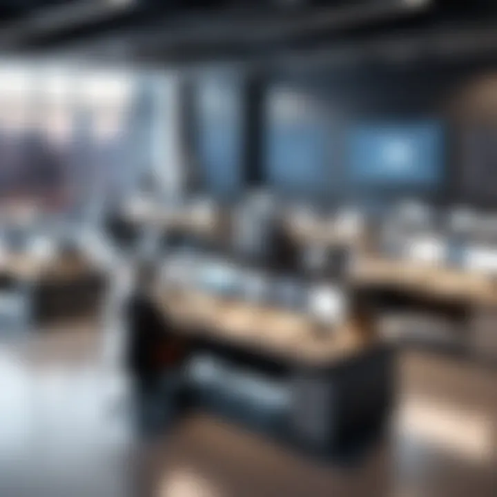 A collaborative workspace showing architects discussing their projects using open source tools.