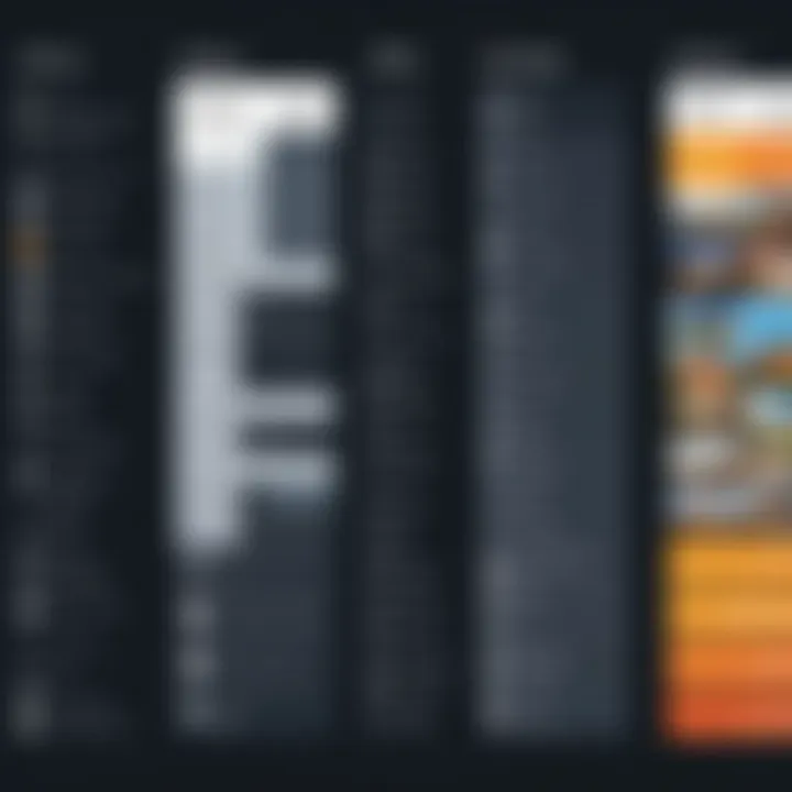 A comparison chart illustrating the features of different open source architectural drawing software.