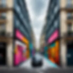A vibrant street mural showcasing contemporary artistic expressions in Paris.