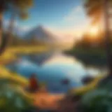 A serene landscape representing tranquility and self-discovery