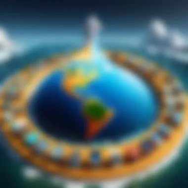 The Climate Crisis: A World in Peril A visual representation of climate change effects, including rising sea levels and extreme weather.