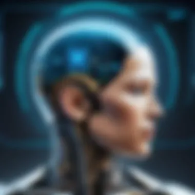 Technological Tipping Point: The Rise of AI Futuristic technology interfaces representing AI and its potential dangers.