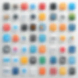 Creative display of various text logo templates showcasing different styles and fonts
