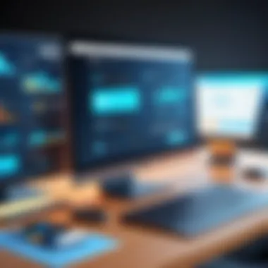 A bustling online marketplace illustrating the essence of e-commerce.