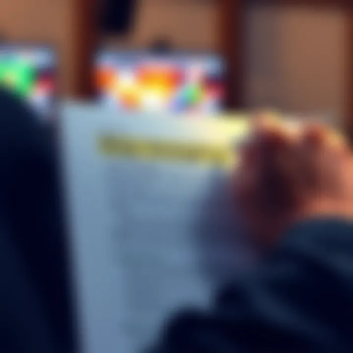 A close-up of a speaker's notes highlighting key insights