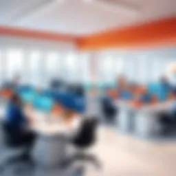 Dynamic workplace culture showcased in a video frame