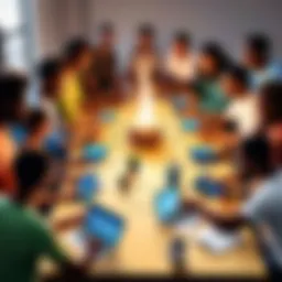 A diverse group engaging in a community gathering, showcasing the essence of togetherness.