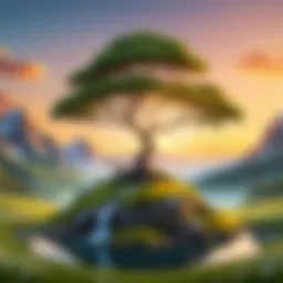 A serene landscape symbolizing growth over time