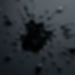 An abstract interpretation of ultrablack materials showcasing depth and texture