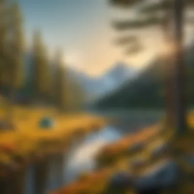 Themes of Belonging and Connection A serene natural landscape representing the themes of belonging and connection