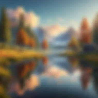 Tranquility and Joy A serene landscape reflecting tranquility and joy