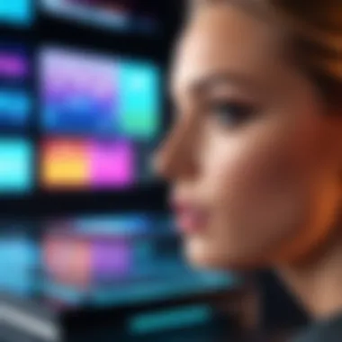 Sensory Engagement in Video Production A vibrant scene depicting diverse sensory elements in a video production setting