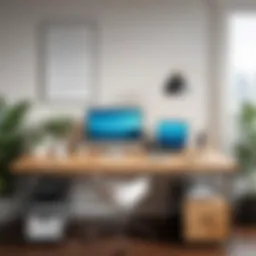 A serene workspace emphasizing work-life balance
