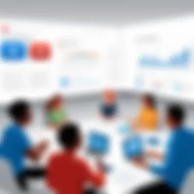 A diverse group discussing ideas inspired by motivational content