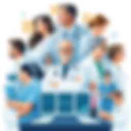 A collage representing notable autistic doctors throughout history