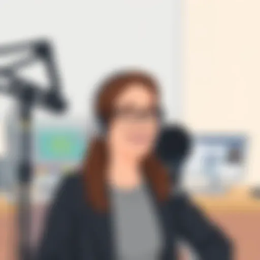 Laurie Santos in a podcast recording session