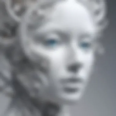Emotional Complexity in Sculpture An abstract sculpture symbolizing the complexities of emotions