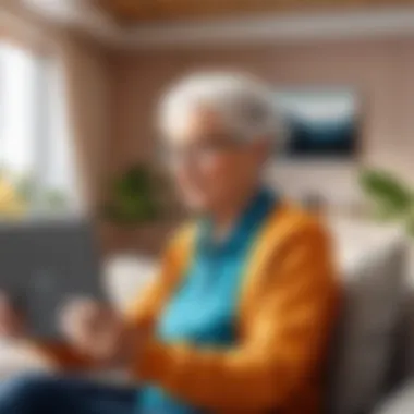 Adapting to Lifestyle Changes Illustration of lifestyle changes impacting the elderly with vibrant imagery.