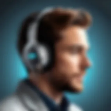 Listeners engaging with science content via headphones
