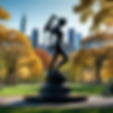 A famous sculpture in Central Park that represents artistic innovation