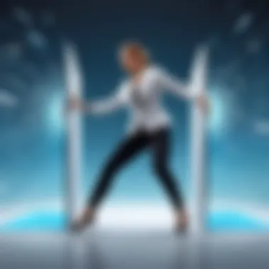 Breaking Barriers A symbolic representation of breaking barriers in corporate culture.