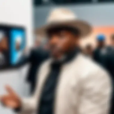 Titus Kaphar Connecting with Art Enthusiasts Titus Kaphar engaging with the audience at an exhibition