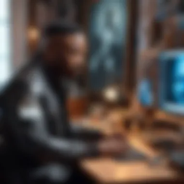 Inside the Creative Space of Titus Kaphar Titus Kaphar in his studio creating art