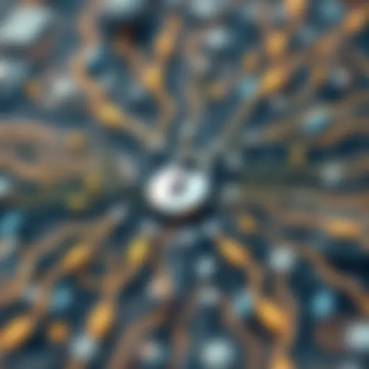 Data Encryption: The Foundation of Cybersecurity An abstract representation of data encryption in cybersecurity.