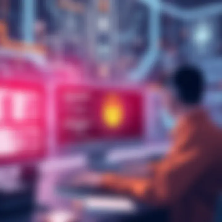 Emerging Trends: The Future of Cybersecurity Futuristic technology visuals representing emerging cybersecurity trends.