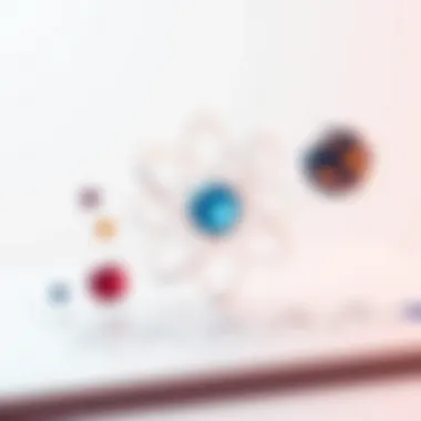 A graphic showing the scale of atomic and subatomic structures