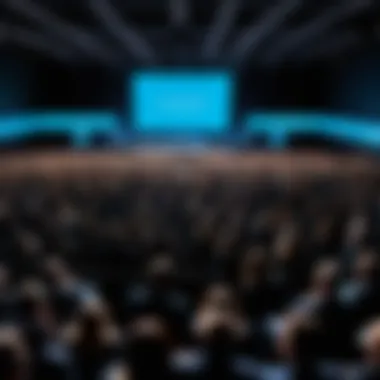 Engaged Audience at a Robbins Event Crowd engaged at a Tony Robbins event