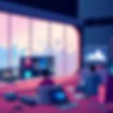 A vibrant scene from a modern digital streaming platform showcasing diverse genres.