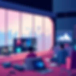 A vibrant scene from a modern digital streaming platform showcasing diverse genres.