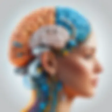 Illustration representing cognitive synergy between brain hemispheres