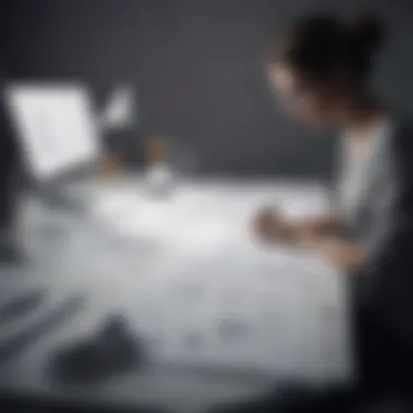 Fashion Designer Creating New Collection Fashion designer sketching new collection