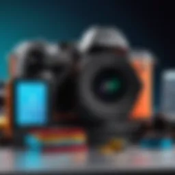 A captivating filker photography setup showcasing vibrant colors and intricate details.