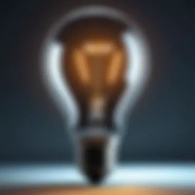 A light bulb illuminating the concept of ideas and inspiration