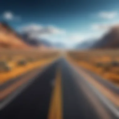 Open Road of Exploration An open road symbolizing the journey of exploration and discovery