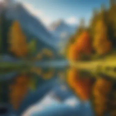 Tranquil Landscape for Self-Discovery A serene landscape representing tranquility and self-reflection